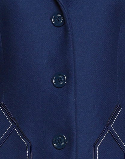 Love Moschino Elegant Embroidered Heart Wool Coat