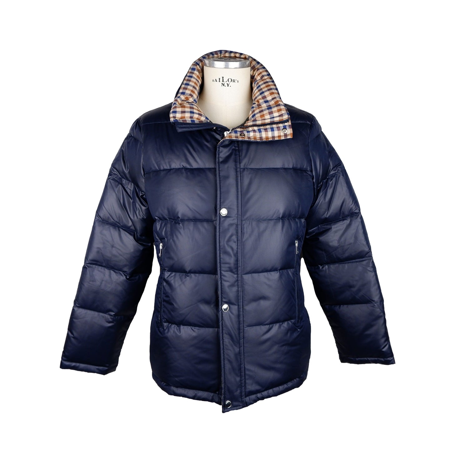 Elegant Blue Aquascutum Jacket with Removable Hood