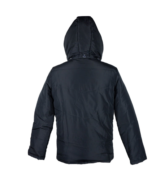 Aquascutum Elegant Black Jacket with Removable Hood