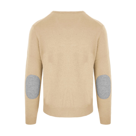 Malo Beige Cashmere Blend Roundneck Sweatshirt