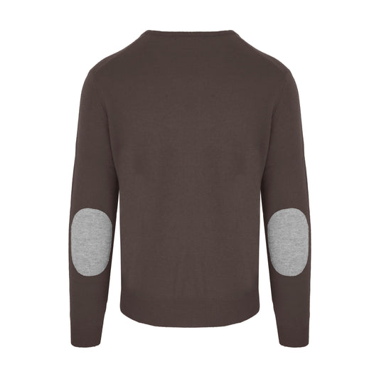 Malo Elegant Brown Cashmere-Wool Blend Sweater