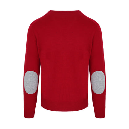 Malo Elegant Crimson Wool-Cashmere Blend Sweater