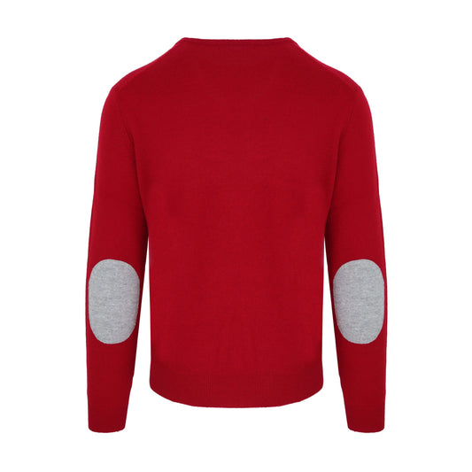 Malo Elegant Crimson Wool-Cashmere Blend Sweater