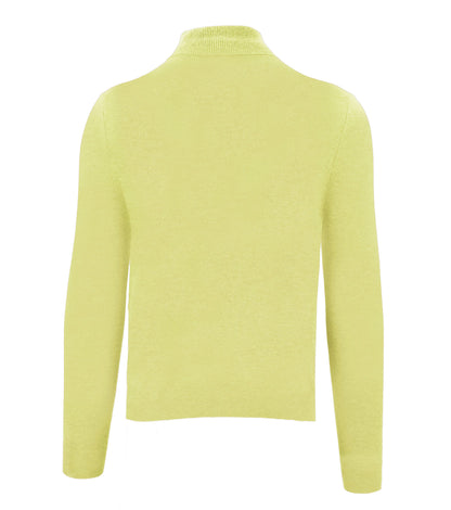 Malo Elegant High Neck Yellow Cashmere Sweater