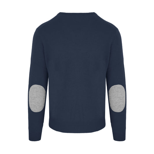 Malo Navy Elegance Wool-Cashmere Blend Sweater