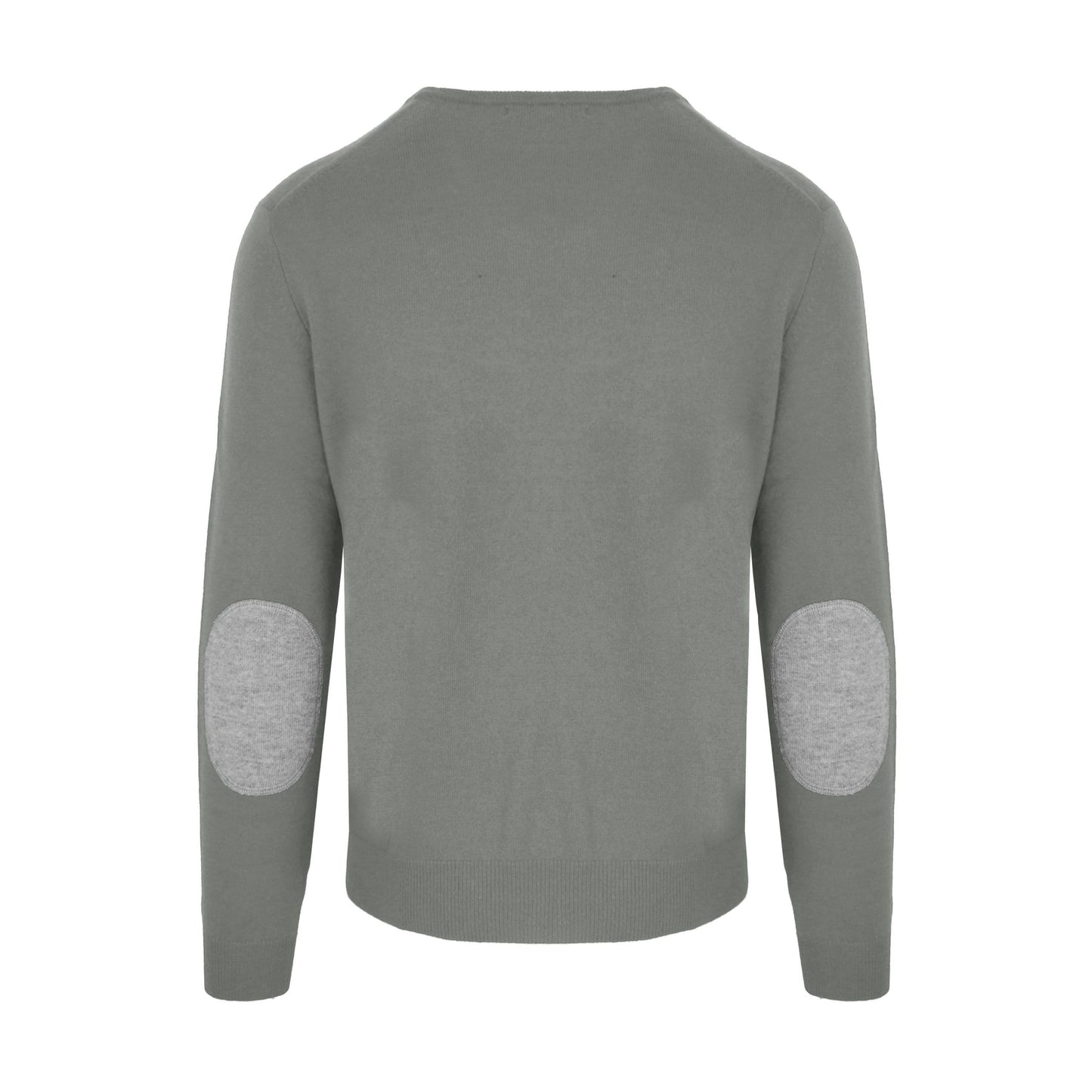 Malo Italian Wool-Cashmere Blend Sweater in Medium Gray