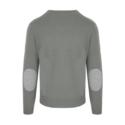 Malo Italian Wool-Cashmere Blend Sweater in Medium Gray