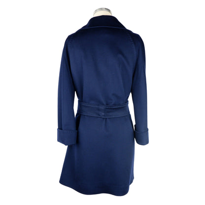 Made in Italy Elegant Wool Vergine Blue Women's Coat