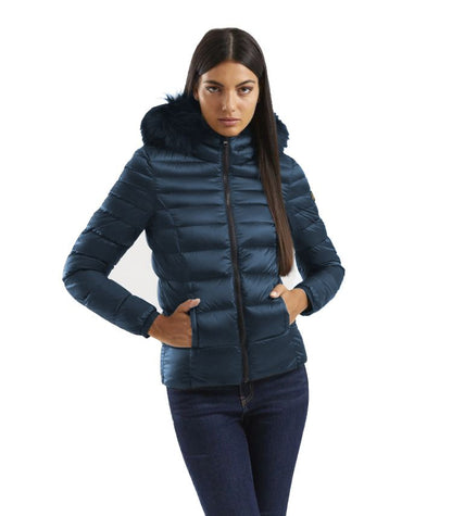 Refrigiwear Chic Padded Down Jacket with Fur Hood