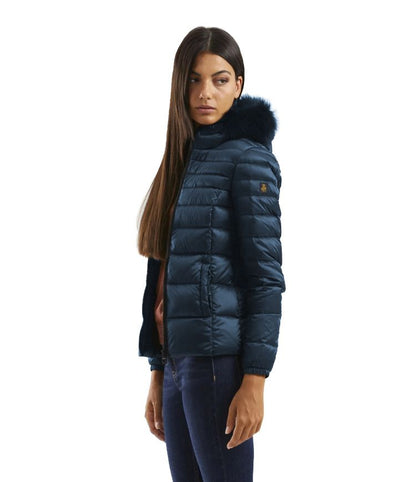 Refrigiwear Chic Padded Down Jacket with Fur Hood