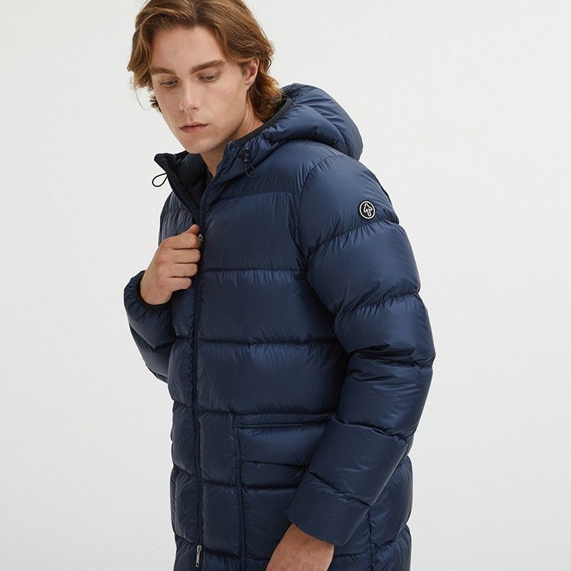 Centogrammi Elegant Blue Hooded Jacket