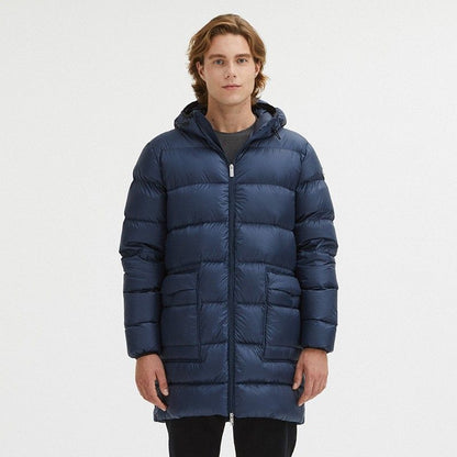 Centogrammi Elegant Blue Hooded Jacket