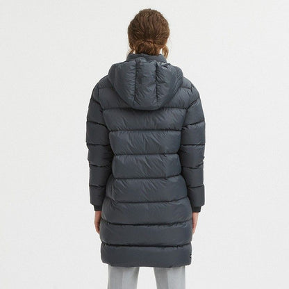 Centogrammi Luxurious Padded Hooded Jacket in Dark Grey