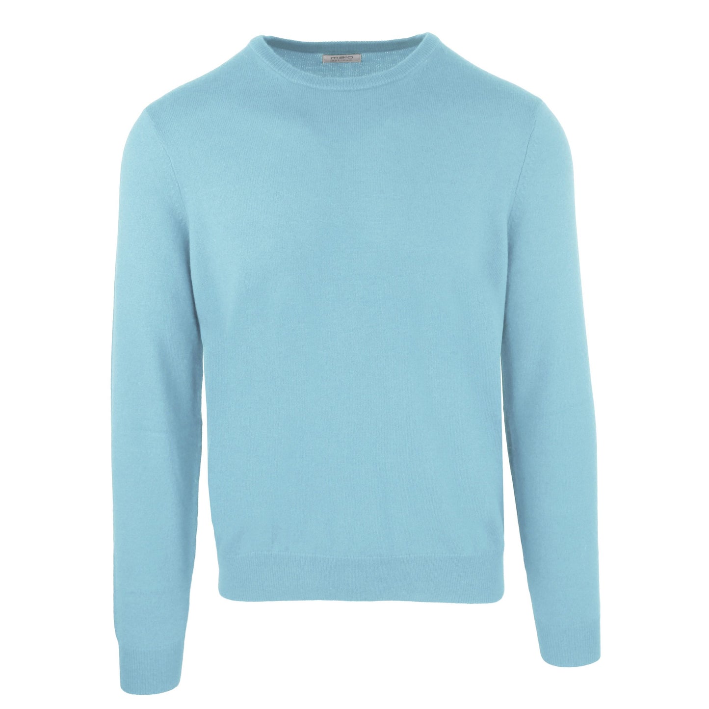 Malo Sky Blue Luxe Cashmere-Wool Blend Sweater