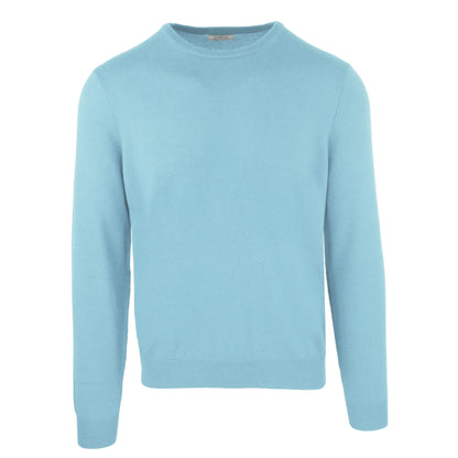 Malo Sky Blue Luxe Cashmere-Wool Blend Sweater