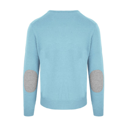 Malo Sky Blue Luxe Cashmere-Wool Blend Sweater