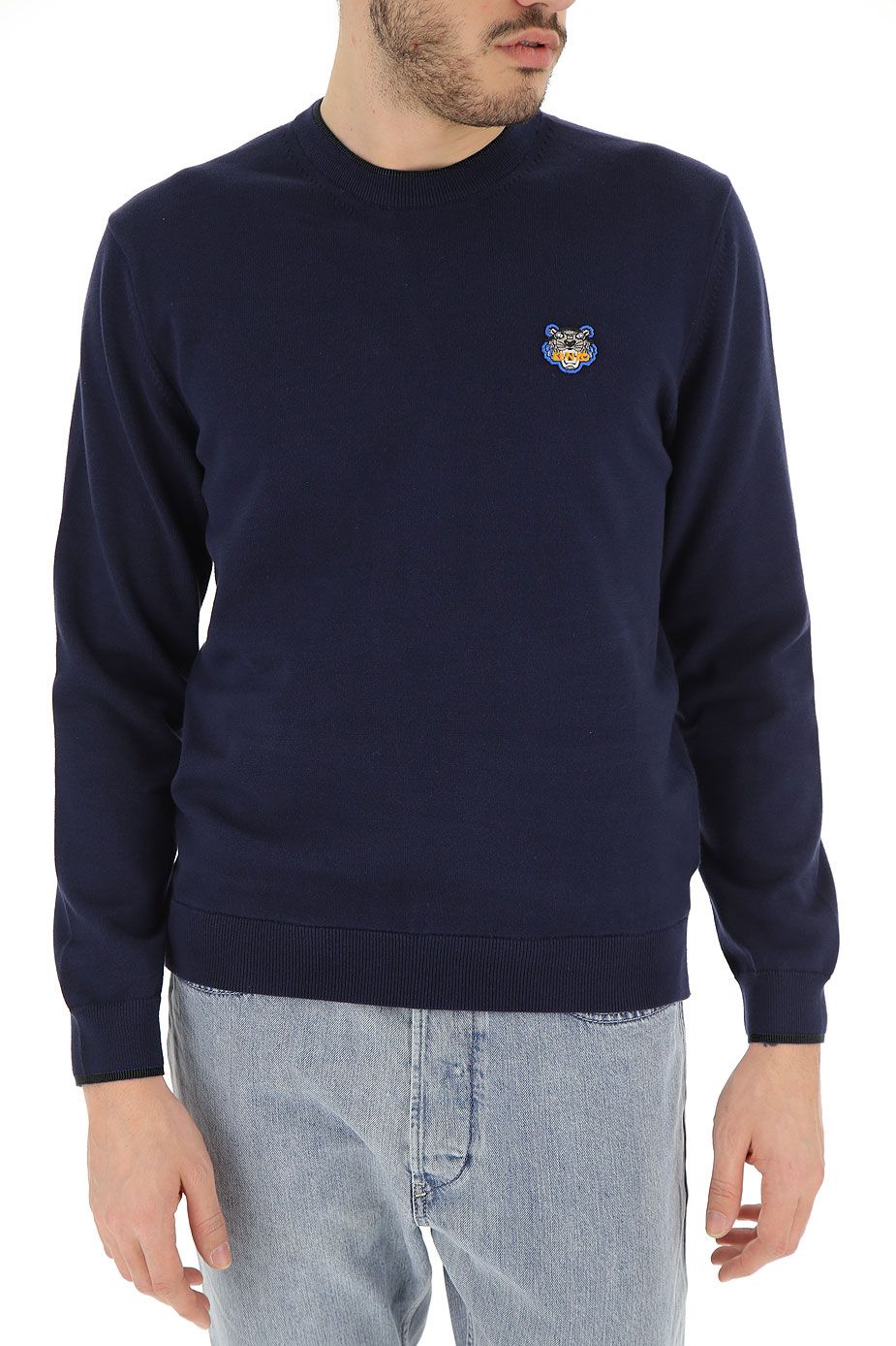 Kenzo Tiger Logo Cotton Crewneck Sweater - Men's Essential