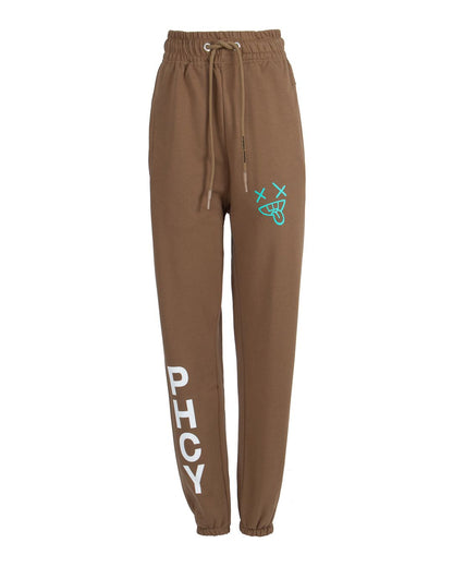 Pharmacy Industry Chic Cotton Jersey Trousers with Logo Print