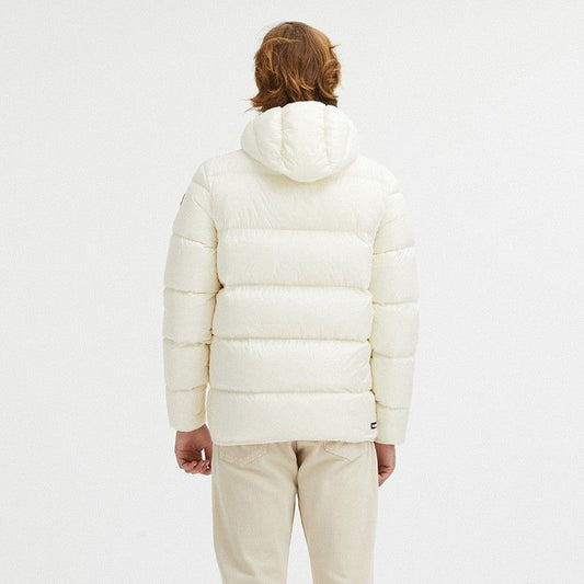 Centogrammi Elegant White Hooded Down Jacket