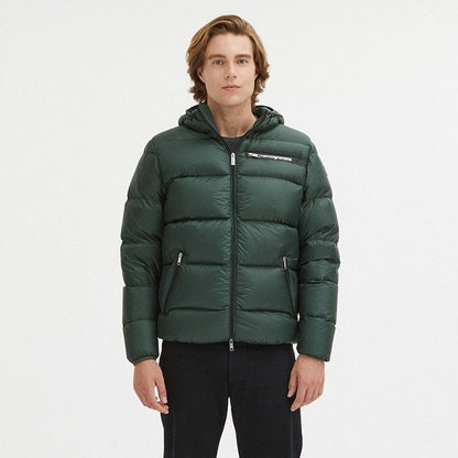 Centogrammi Sleek Dark Green Hooded Winter Jacket