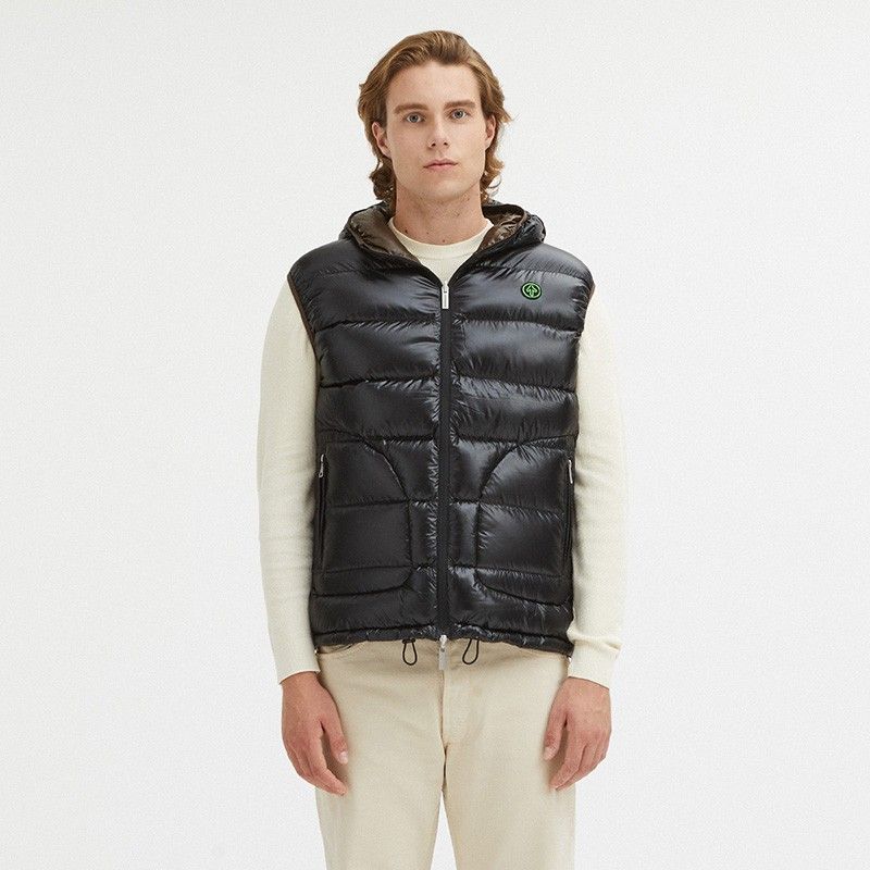 Centogrammi Reversible Hooded Duck Feather Vest