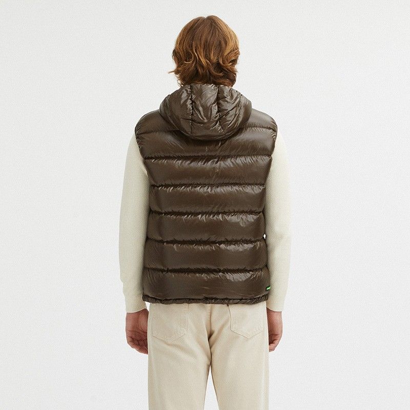 Centogrammi Reversible Hooded Duck Feather Vest