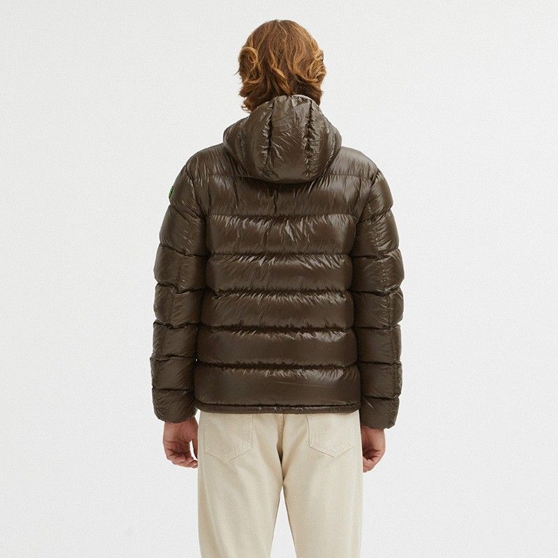 Centogrammi Reversible Hooded Jacket in Dove Grey and Brown