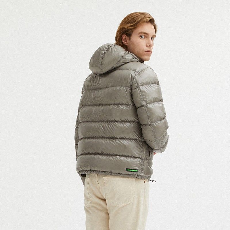 Centogrammi Reversible Hooded Jacket in Dove Grey and Brown