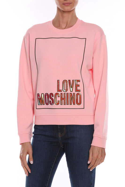 Love Moschino Graphic Cotton Tee Dress in Pink