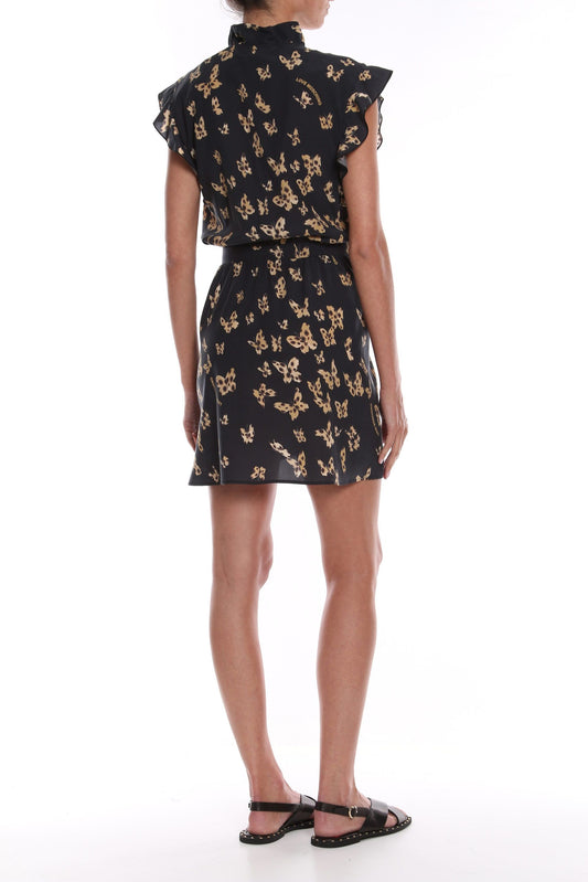 Love Moschino Chic Butterfly Motif Short-Sleeved Dress