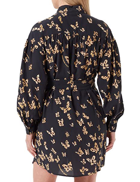 Love Moschino Elegant Butterfly Motif Cotton Dress