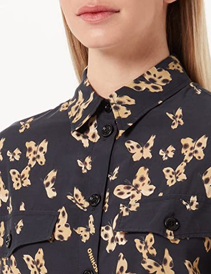 Love Moschino Elegant Butterfly Motif Cotton Dress