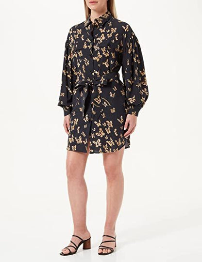 Love Moschino Elegant Butterfly Motif Cotton Dress