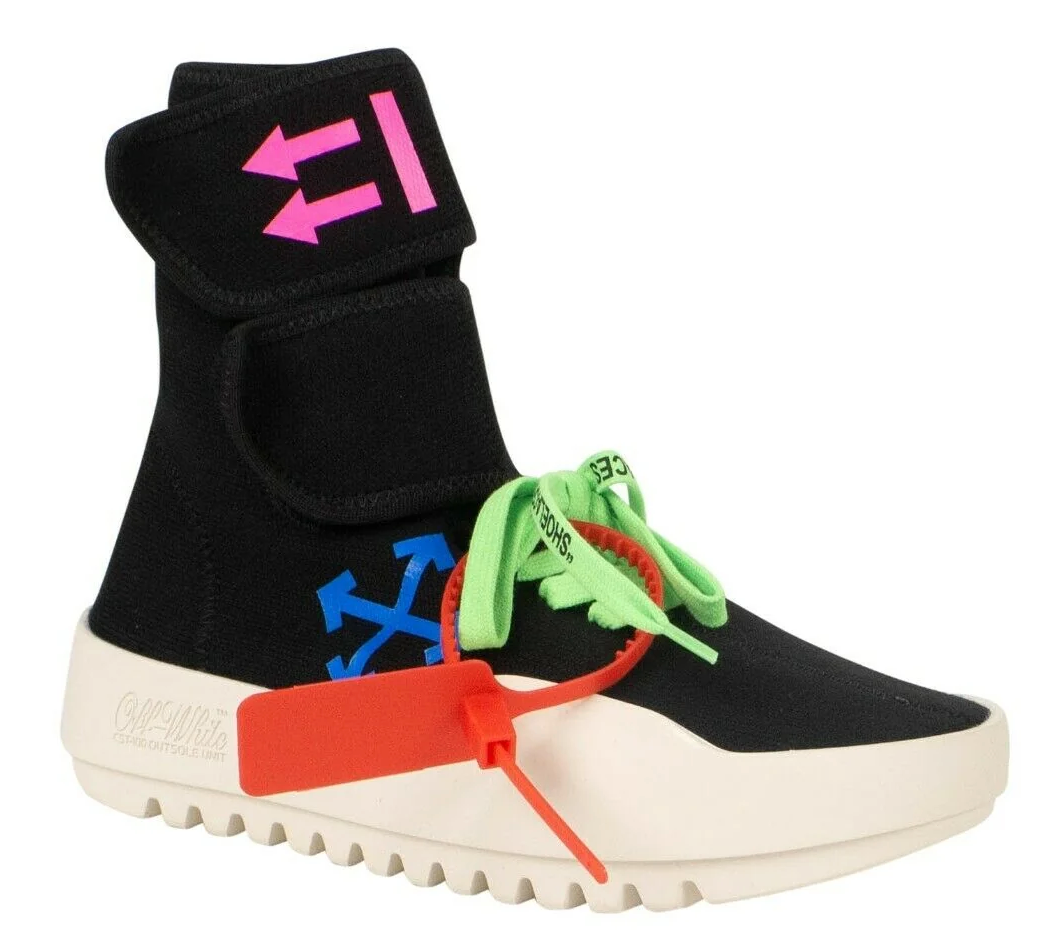 Off-White Striking Moto Wrap Sneakers with Iconic Logo Print