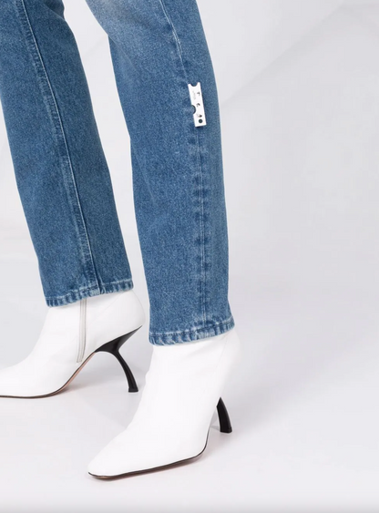 Off-White Elevated Denim Elegance in Striking Blue