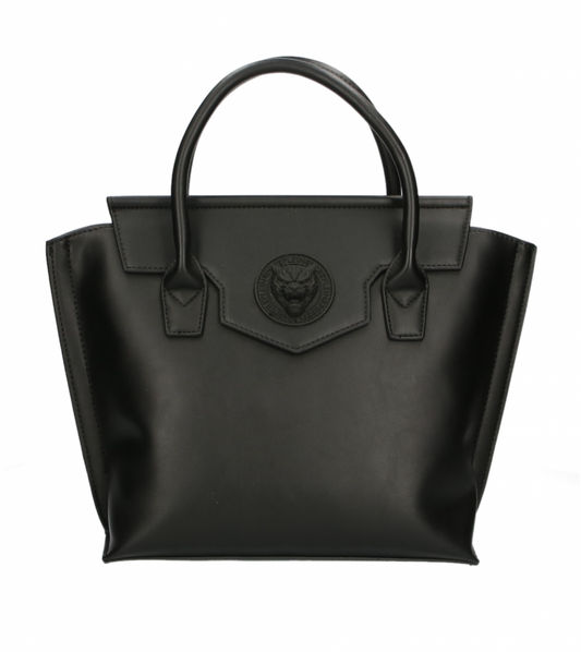 Plein Sport Sleek Black Tote with Chic Logo Detail