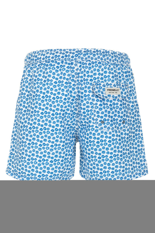 Fred Mello Chic Light Blue Beach Shorts for Men