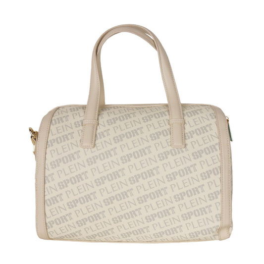 Plein Sport Chic White Eco-Leather Crossbody Bag