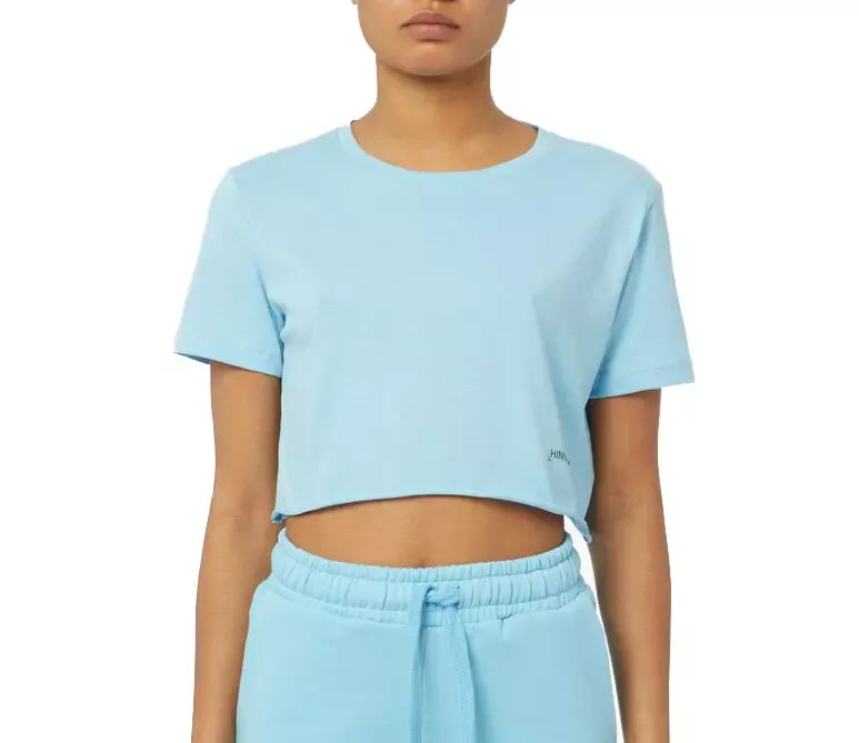 Hinnominate Elegant Light Blue Cotton Tee