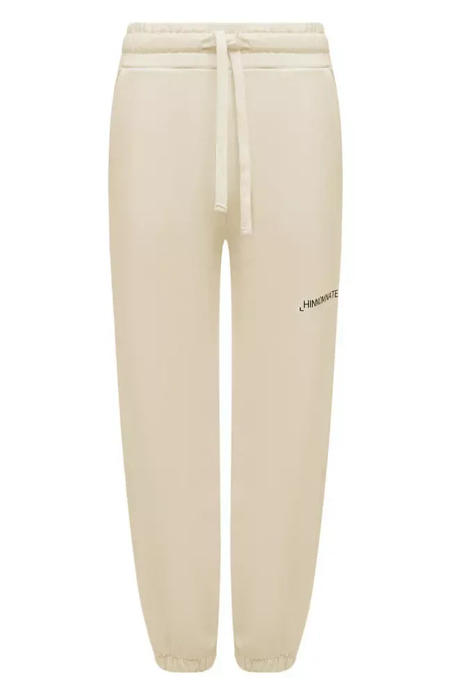 Hinnominate Beige Cotton Drawstring Sweatpants