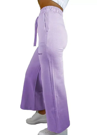 Hinnominate Elegant Cotton Palazzo Pants with Logo Detail