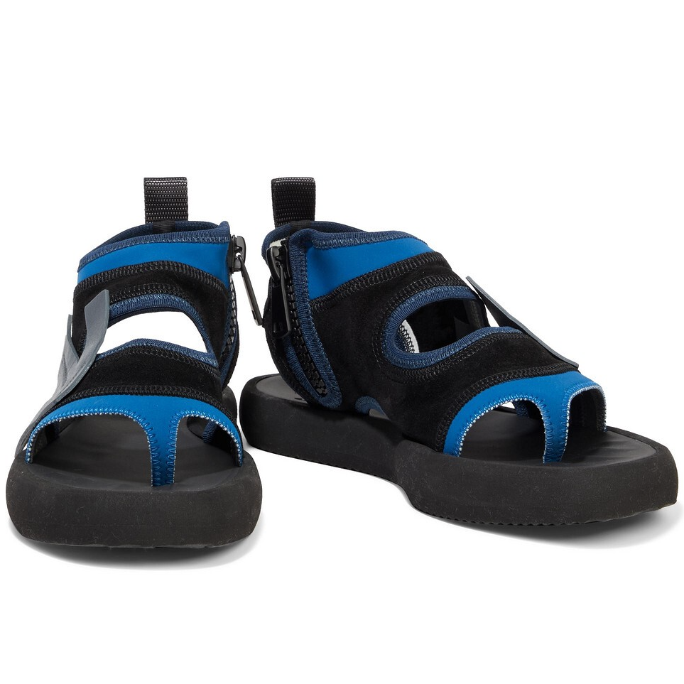 Off-White Chic Neoprene and Suede Sandals in Blue