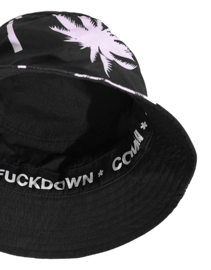 Comme Des Fuckdown Palm Print Fisherman Hat with Embroidered Logo