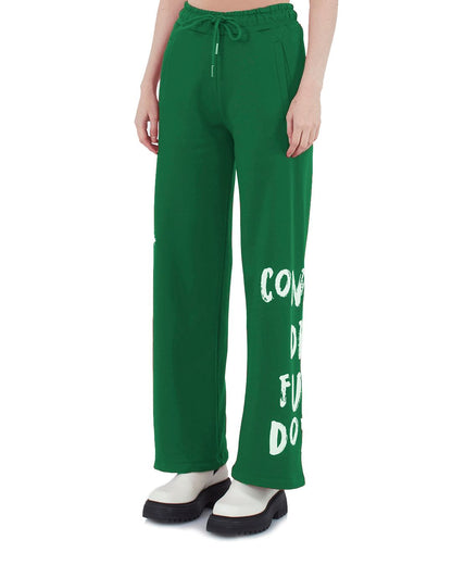 Comme Des Fuckdown Chic Cotton Track Pants with Dual Logo Detailing