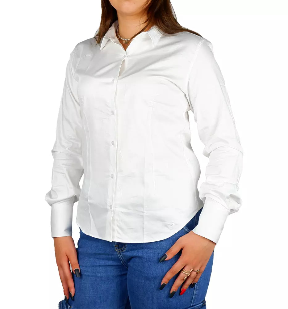 Made in Italy Elegant Satin Cotton Milano Shirt