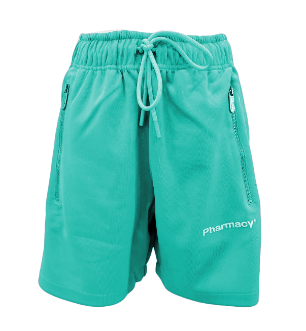 Pharmacy Industry Chic Green Bermuda Shorts with Side Stripes