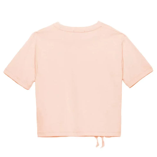 Hinnominate Chic Knotted Pink Cotton Tee