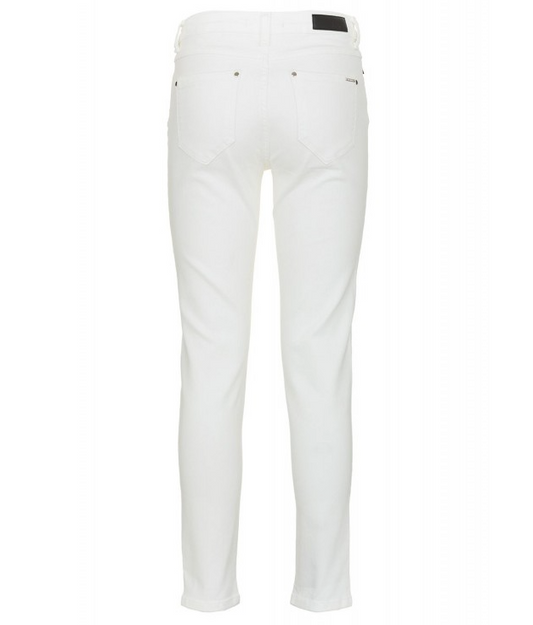 Imperfect White High-Waisted Slim Denim Trousers