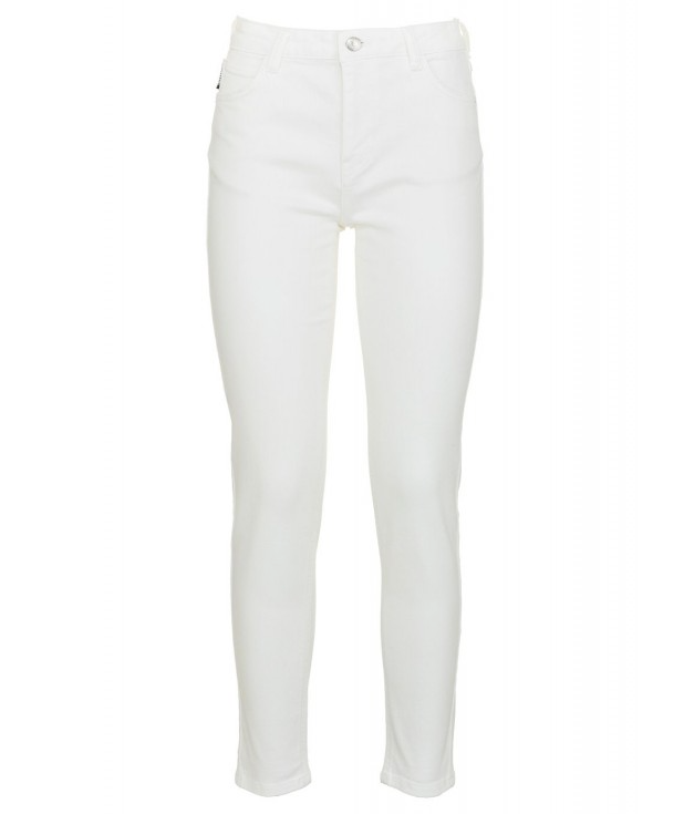 Imperfect White High-Waisted Slim Denim Trousers