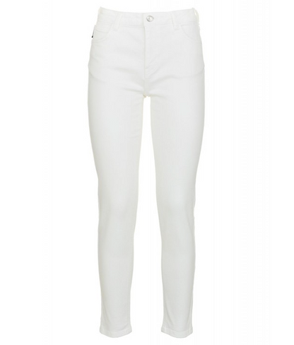 Imperfect White High-Waisted Slim Denim Trousers